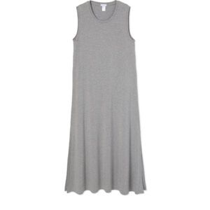 LAKE Pajamas Bamboo Tank Midi Lounge Dress in Heather Gray NWOT